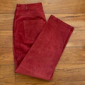 Red 100% leather pants